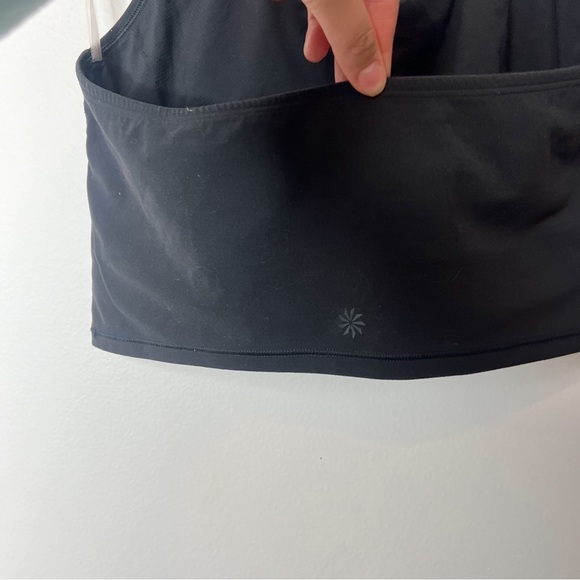 Athleta Halter Crop Sports Bra Black - Picture 7 of 8